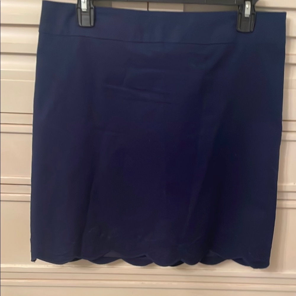 Talbots Blue Scalloped Hem Pencil Skirt for Work